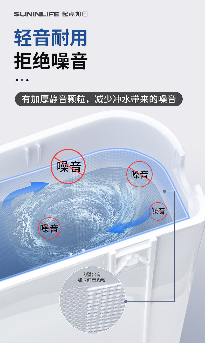 Bathroom flushing tank, household bathroom toilet, large flushing force water tank, squat toilet, squat pit, toilet bowl, energy-saving water tank Item Picture