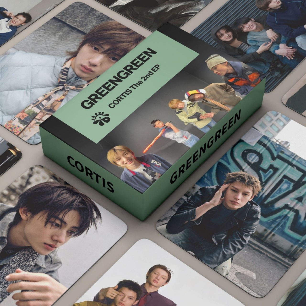 t23 55PCS/Set CORTIS LOMO Card 2nd EP GREENGREEN MARTIN Postcard Collection Star Peripheral zl