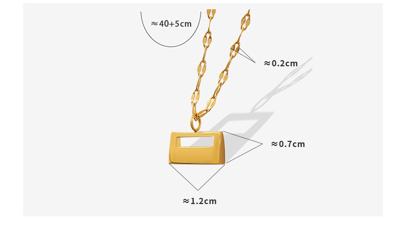 Fashion Simple Titanium Steel 18k Lock Shape Pendant Necklace display picture 1