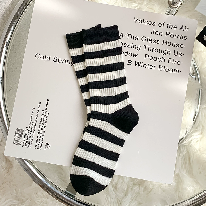 Тайд/ Tide, демисезонные cotton спортивные носки для колена, средняя длина, корейский стиль
