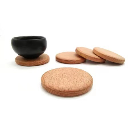Planas redondas de beech (6 cm)