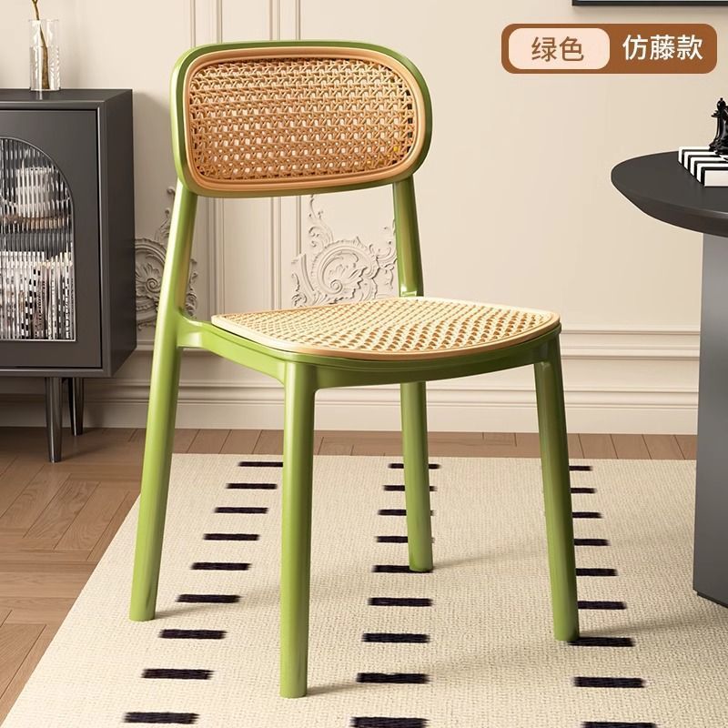 藤编椅子藤条中古藤椅靠背椅透气户外凳子家用餐椅商用餐桌椅塑料|undefined