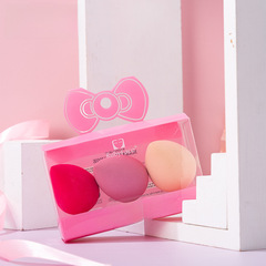 Rubyface Dual-Purpose Bow Hairpin 3-in-1 Gourd Water Droplet Diagonal Cut Powder Puff Makeup Beauty Egg Set