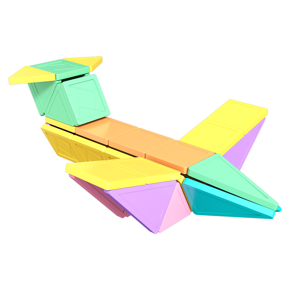 Piezas magnéticas transfronterizas para niños, piezas magnéticas gratuitas para la educación temprana, bloques magnéticos de hierro, juguetes de puzzle, piezas magnéticas de color macaron