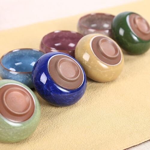 Ice-cracked Small Fish Cup, Tea Cup, Aroma-Testing Cup, Ceramic Teacup, Host's Cup, Kung Fu Home-Use Tea Bowl, Tea Set, Single Guest Cup