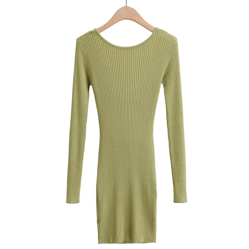 Sexy elastic knitted dress
