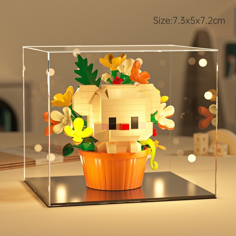 Le transfronterizo postre de dibujos animados muñeca ensamblaje de bloques de construcción decoración caja ciega juguetes de puzzle para niños 1 de junio tienda de regalo