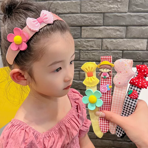 Korean-Style Children's Magic Hair Stickers for Girls, Cute Hair Accessories and Hair Clips for Managing Baby Hair