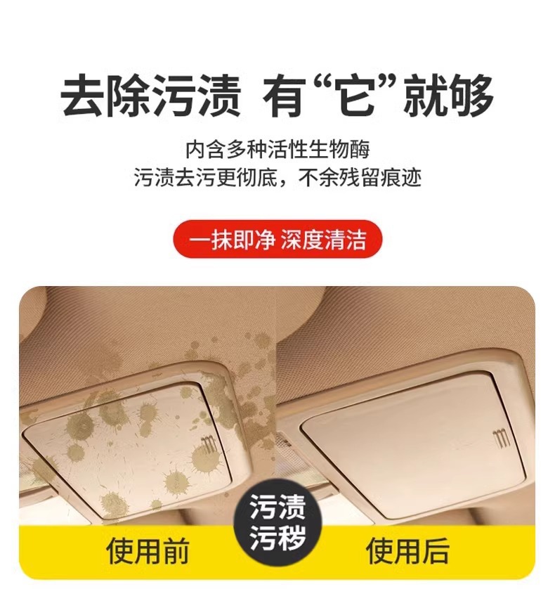 Car Interior Ceiling Renovation Cleaning Agent, Car Interior No-Wash Foam, Special Multi-Functional Cleaning Artifact for Indoor Decontamination