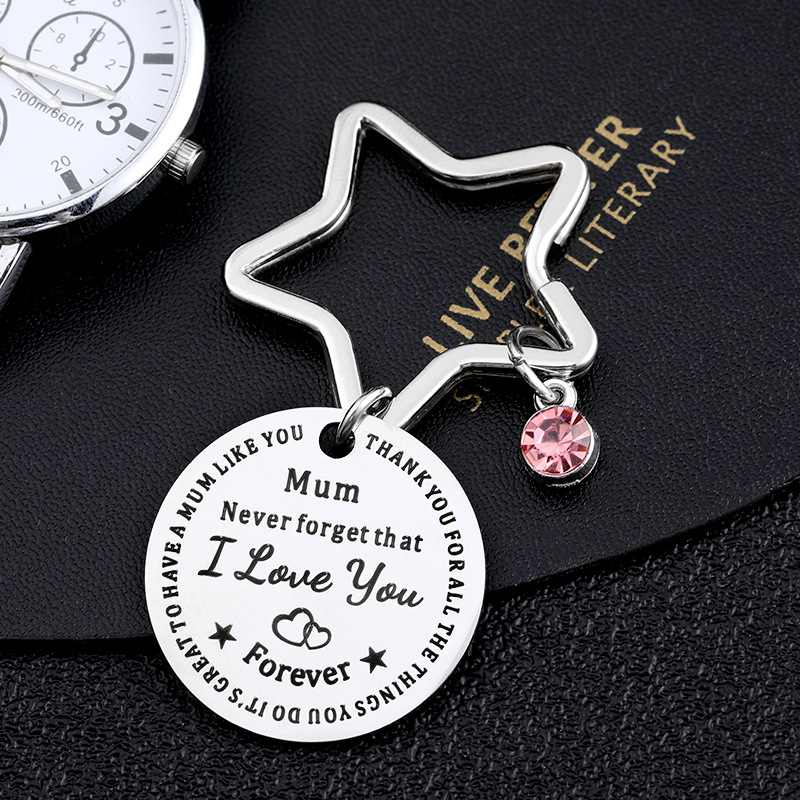Mama Letter Metal Titanium Steel Mother's Day Women's Bag Pendant Keychain display picture 2