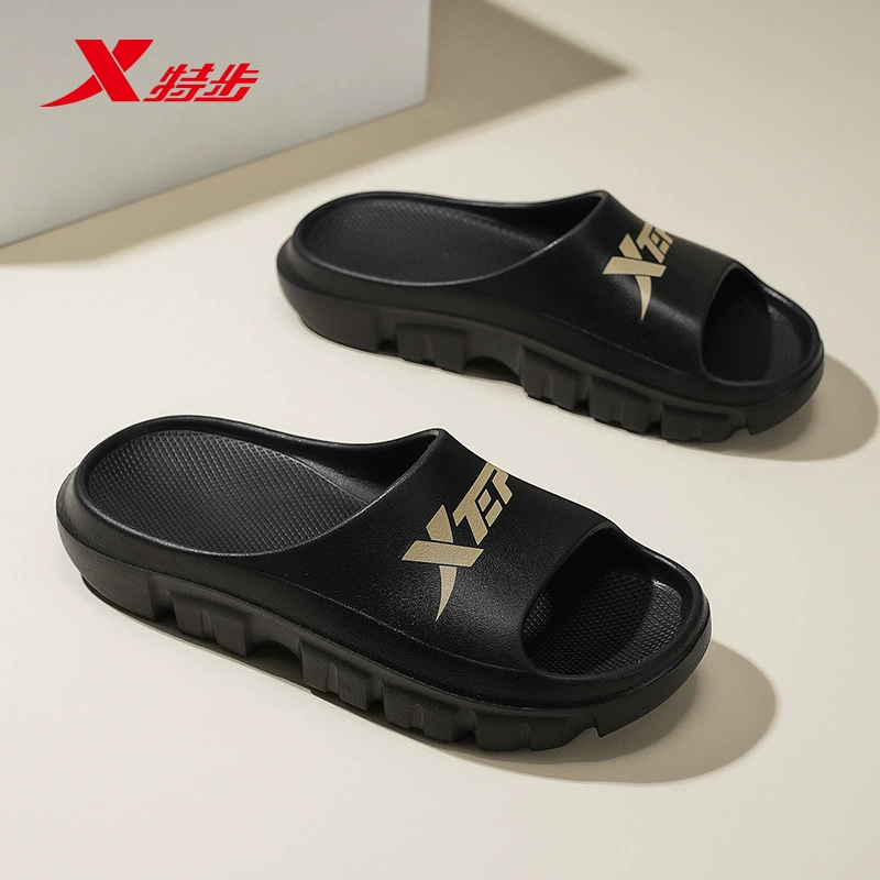 Мужские модные тапочки Xtep 2025, новые домашние нескользящие тапочки для улицы, спортивные сандалии на мягкой подошве