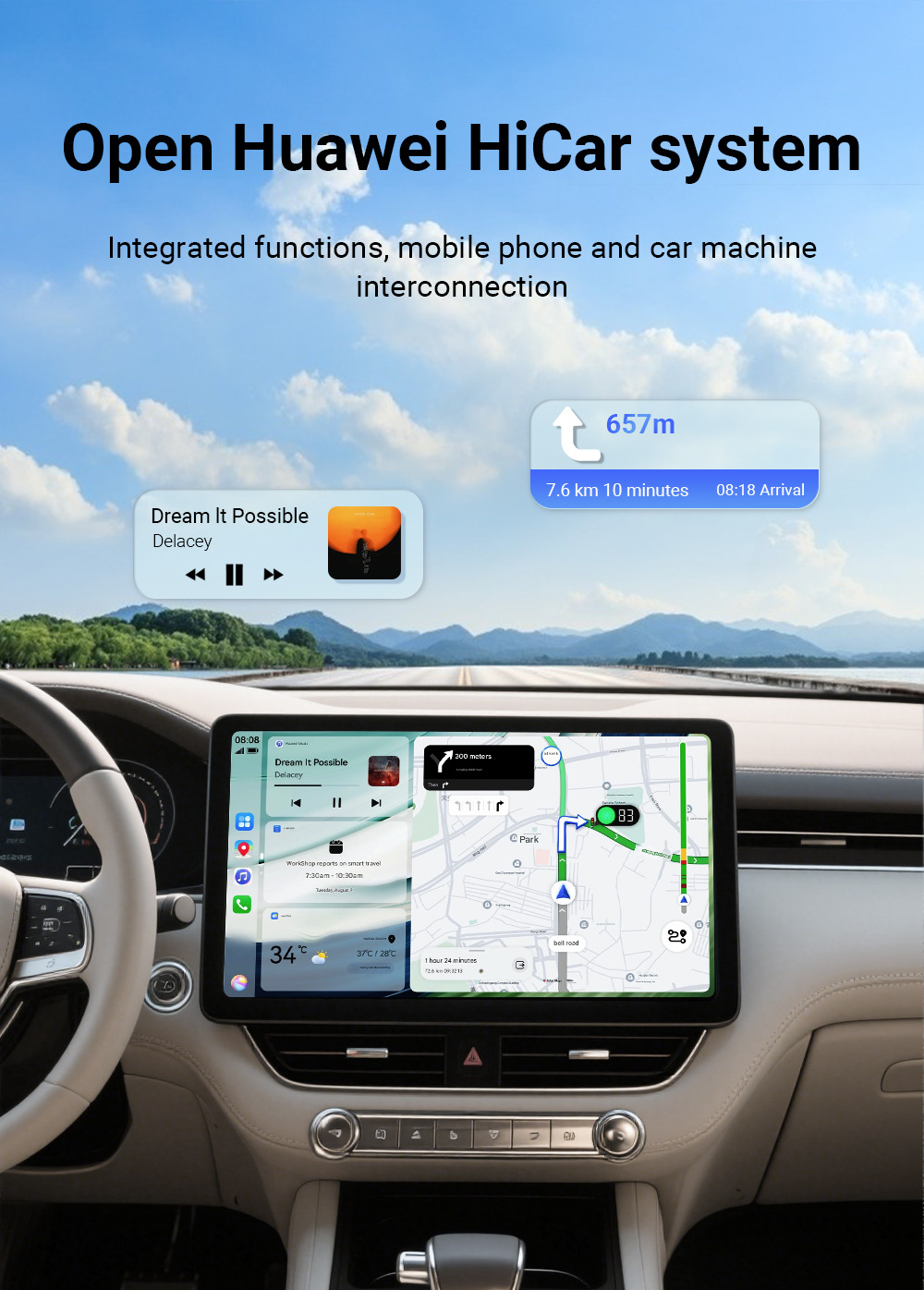 Xuda Wireless Carplay Is Suitable for Huawei Hicar Android System 4-in-1 Android Auto Adapter