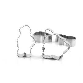 （跨境专供）圣诞节不锈钢饼干模 圣诞树老人系列饼印 曲模具