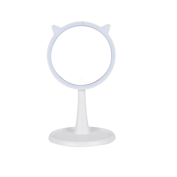 Dormitorio de estudiantes Luz de relleno inteligente vestidor espejo Internet celebridad moda emisor de luz Escritorio Fácil almacenamiento LED espejo de maquillaje