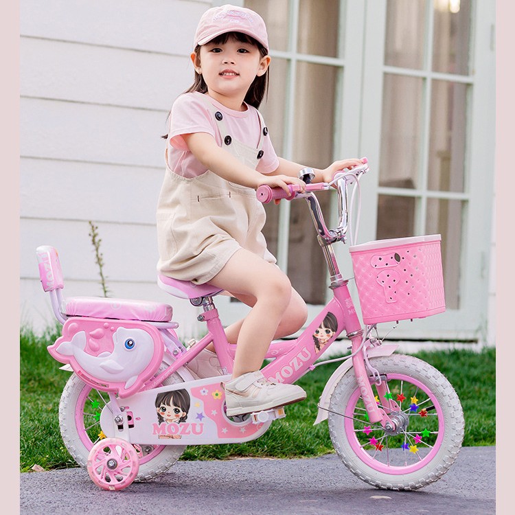 New Model Girls' Bicycle Children's Bike for Ages 3-8 Baby Bicycle 12/16/18/ 20inch Student Bike Pedal Bike