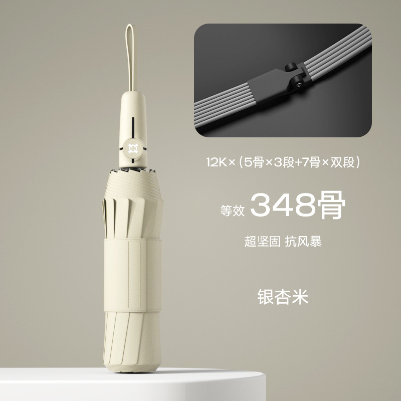 24龙骨加大加固黑胶自动雨伞晴雨两用三折叠男士雨伞批发伞广告伞|undefined
