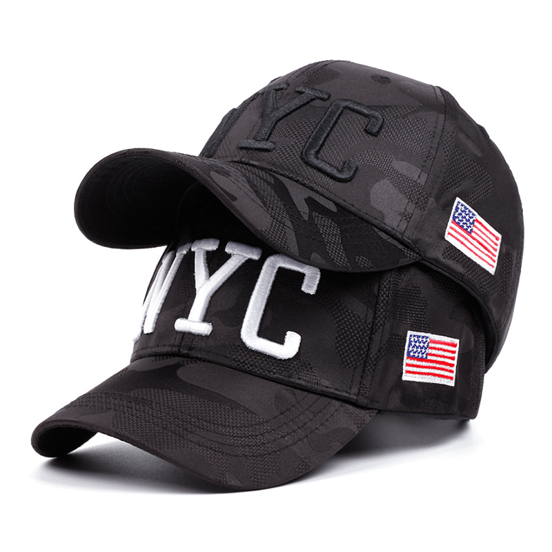 廠家批發新款帽子四季百搭NYC遮陽帽鴨舌帽