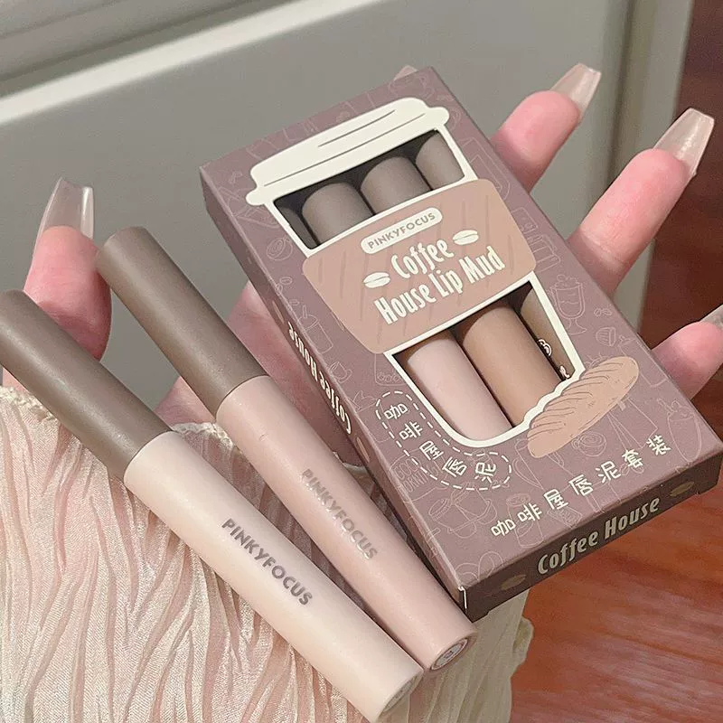 (Cross-border trading), coffee matte lipstick, translucent shading, for every day
