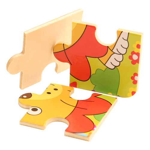 Wooden 9-piece flat puzzle children's educational toy baby early education enlightenment 9-square grid puzzle manufacturer toddler men and women