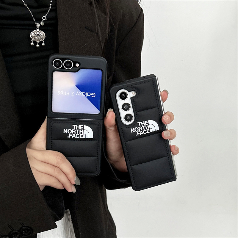 Tide brand north down jacket Samsung Zflod6/5/4 for folding Samsung Zflip6/5/4 mobile phone case anti-fall