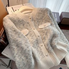小香风针织开衫外套女春秋2025新款短款小个子毛衣显瘦上衣秋冬