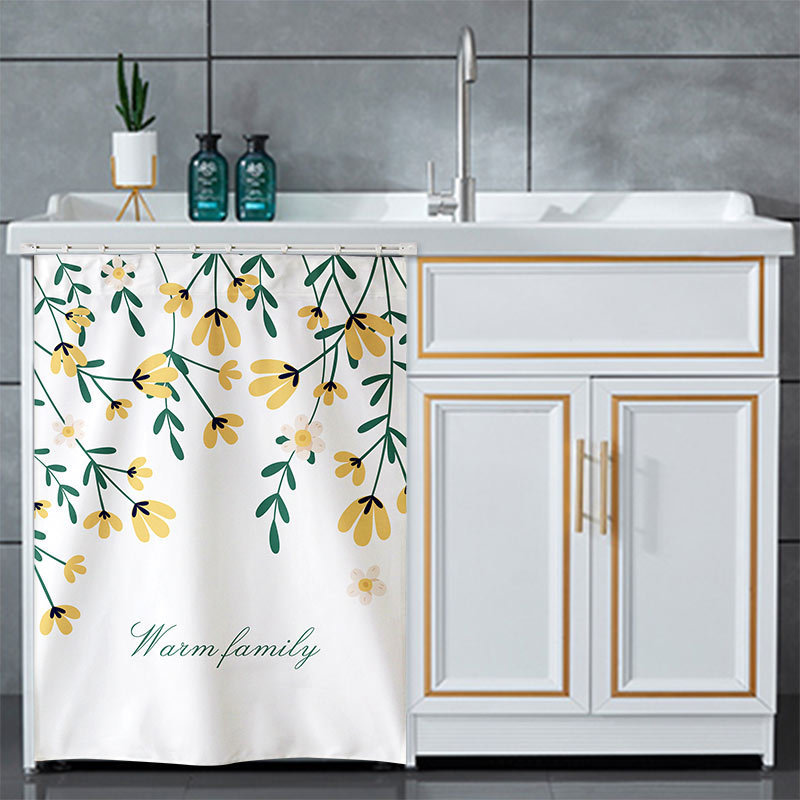 Simple vanity paste track dust curtain drum washing machine sliding shading waterproof sunscreen Simple vanity paste track dust curtain drum washing machine sliding shading waterproof sunscreen