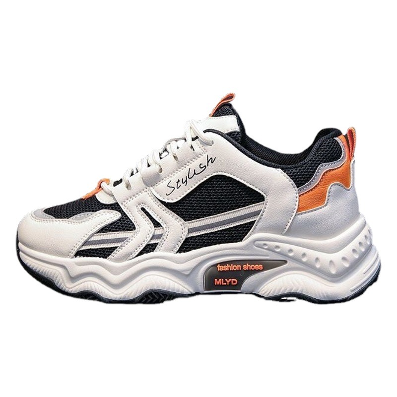 Zapatos de otoño para papá para mujer, nuevos zapatos casuales ligeros y transpirables de malla, zapatos deportivos bajos simples y cómodos de comercio exterior para mujer