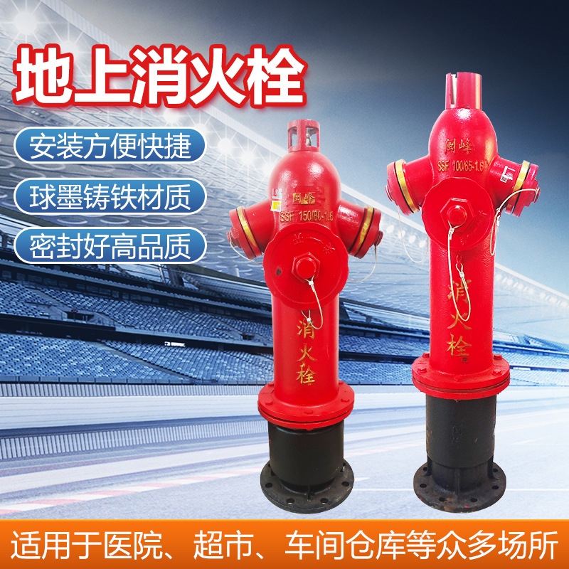 Outdoor fire hydrant ground-mounted SS100/65150/80 underground-type new encrypted anti-collision fire hydrant wholesale