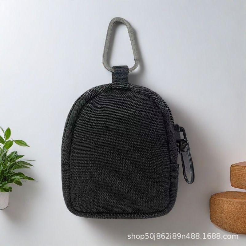 Bolsa de almacenamiento multifuncional, cremallera de lona, billetera pequeña, tarjetero, bolso cuadrado, cambio, llavero, bolso para colgar, bolso para fanáticos militares al aire libre
