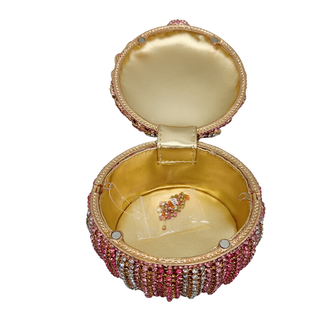 Bolsa de embrague transfronteriza con diamantes huecos caja de canasta de flores bolsas de cena cheongsam vestido de lujo bolsas de mano de banquete duro