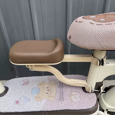 Electric Vehicle Child Seat, Battery Car Baby Front Seat, Electric Car Child Seat, Child Seat for Kids, Simple Child Seat (Electric car child seat) - special-for-models-with-thick-straight-seat-posts-installed-and-shipped-without-assembly-tool-anti-slip-pads-load-capacity-100kg-single-seat-off-white