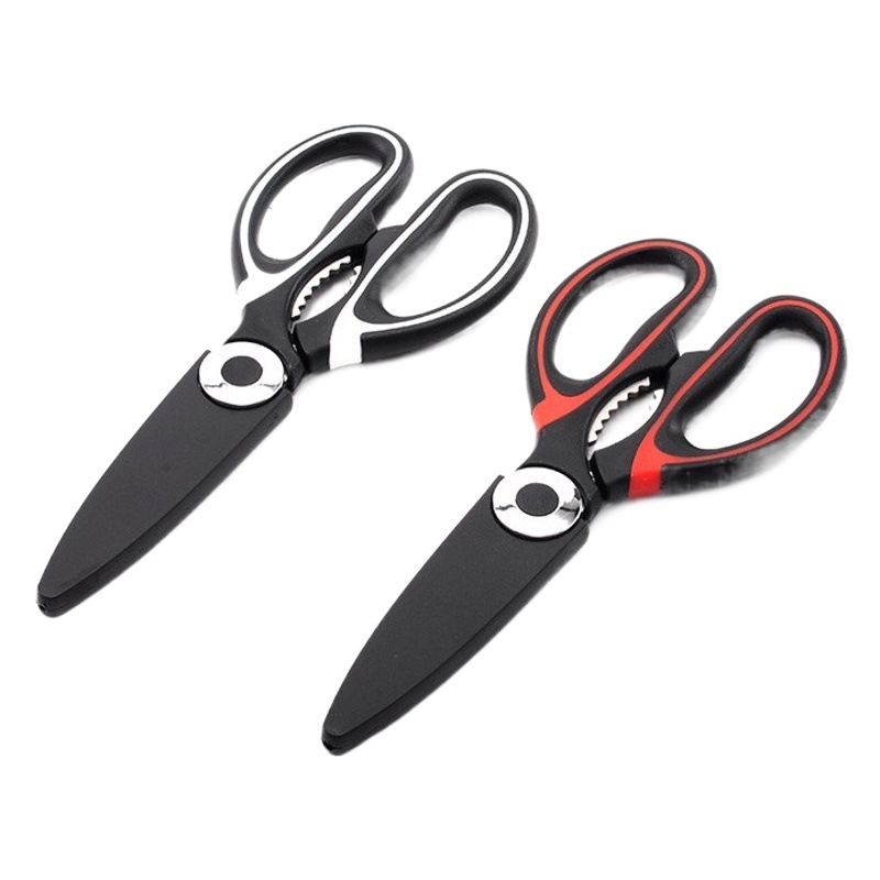 Stainless Steel Multifunctional 9180 Kitchen Scissors Panda Scissors Household Barbecue Strong Clamp for Walnuts Food Fish Chicken Bone Scissors