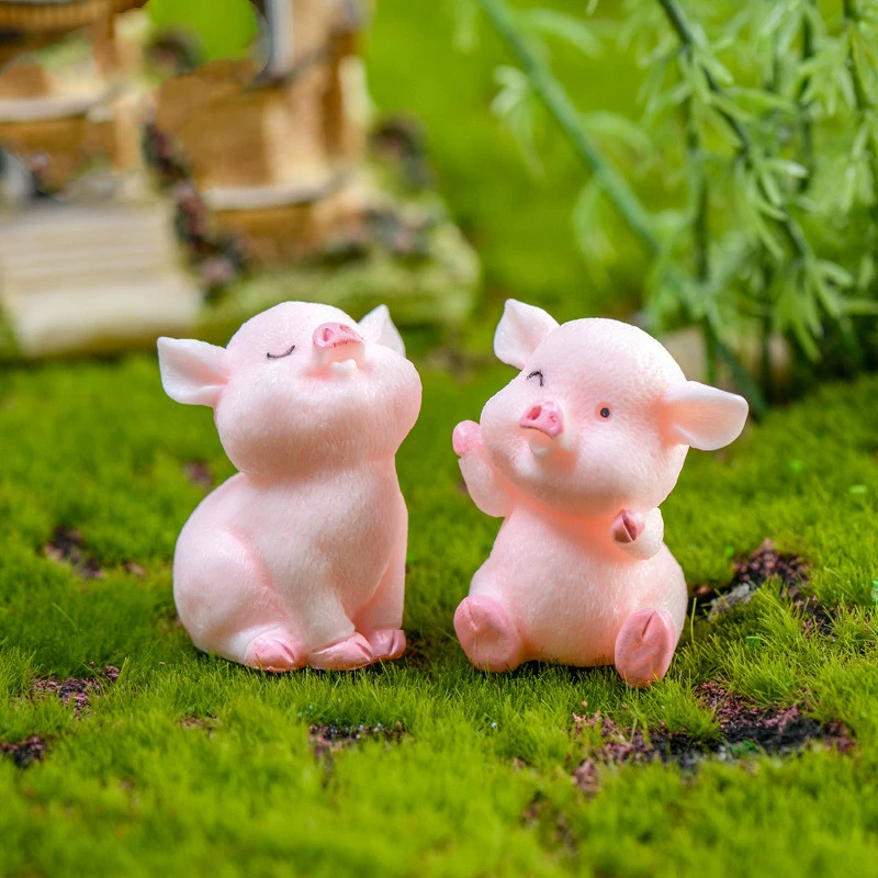 Копилка Фортуна Свинья Торт Автомобиль Подарочные Украшения DIY Плоть Мультфильм Кулон Год Свиньи Ремесла Из Смолы