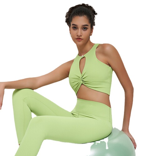 European and American new style kink design hollow top women's sports beauty back vest Pilates fitness yoga underwear wholesale