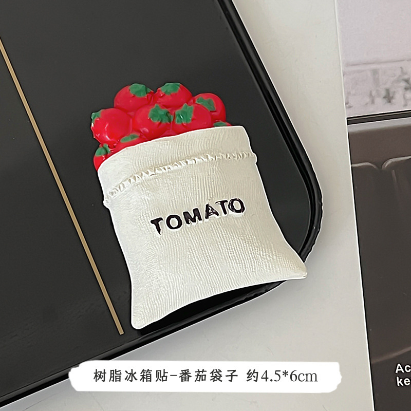 3D立体シミュレーション食品冷蔵庫ステッカー個性的なアイデアかわいい高颜値樹脂マグネットマグネットステッカー装飾|undefined