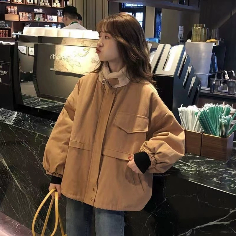 Short jacket kids, Korean style oversized, spring–autumn warm short coat for elementary students