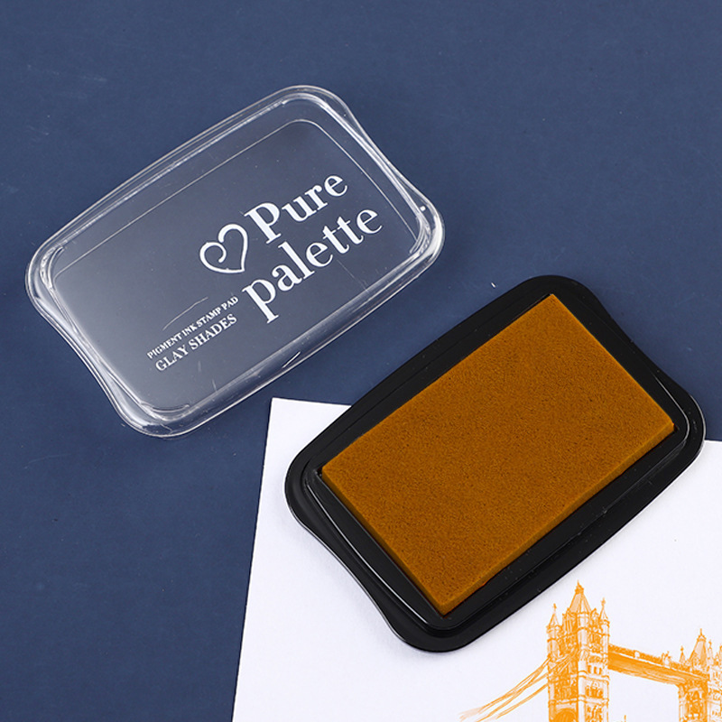 Retro color grande inkpad dedo pintura mano cuenta DIY color inkpad sello de goma mesa de impresión inkpad 12 colores opcionales