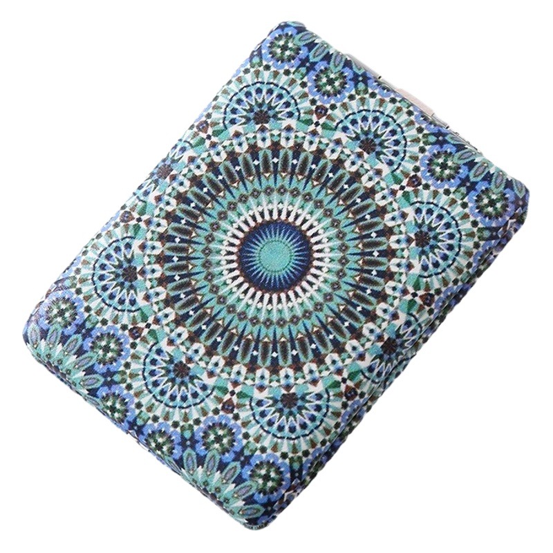 Espejo plegable rectangular estilo retro bohemio, doble cara, portátil