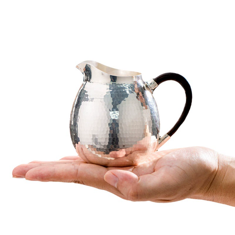 鑫龙运 Dragon Egg Justice Cup sterling silver 999 handmade old eagle beak tea sea sandalwood tea set tea set