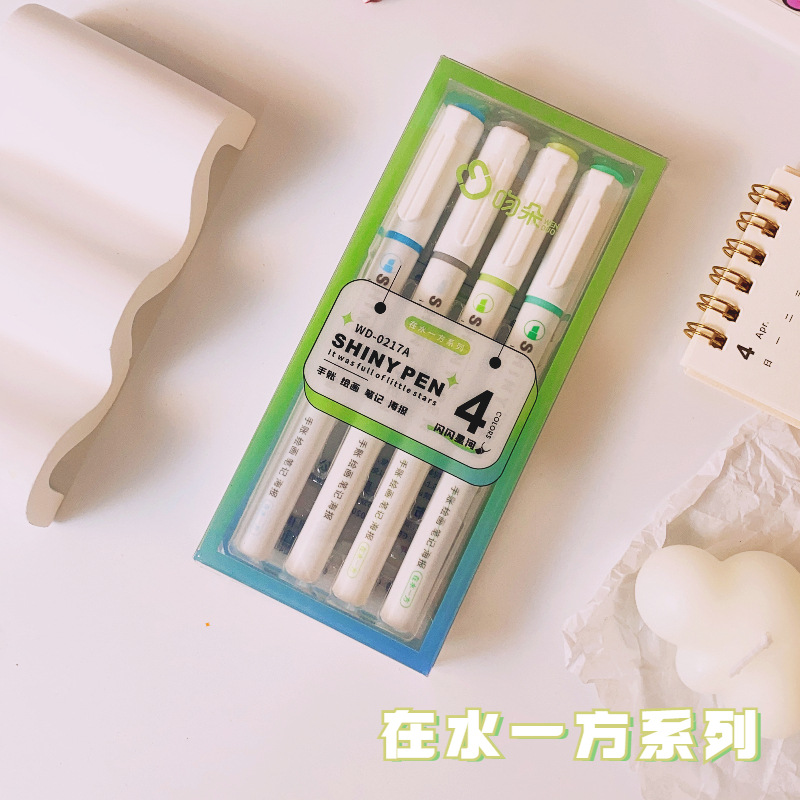 Nueva Estrella Brillante Río resalte estudiante pluma de color claro pintura graffiti Diario pluma de color clave marca rotulador