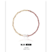 新中式草莓晶黄塔晶玛瑙手串女轻奢时尚高级感小众百搭手链手饰品