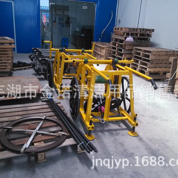 河源阳江清远通沟牛机械牵引疏通机械操作视频