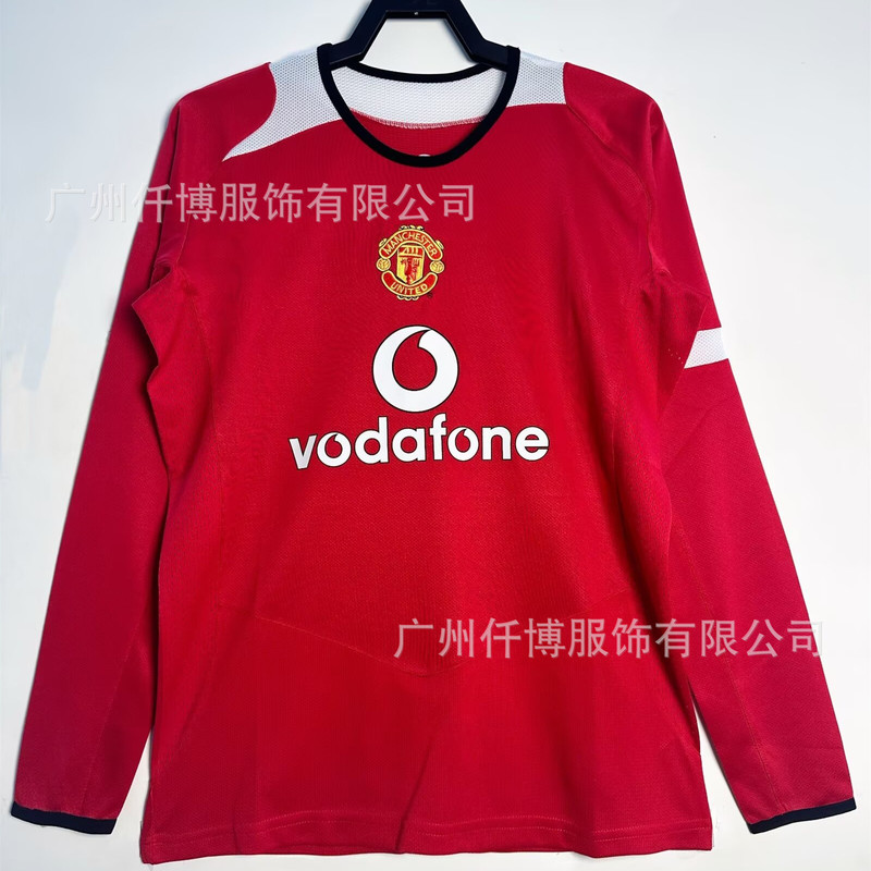 レトロ長袖サッカー服0204 0708 8688 9294シーズンCロメインアウェイ98 99マンチェスター・ユナイテッドユニフォーム|undefined