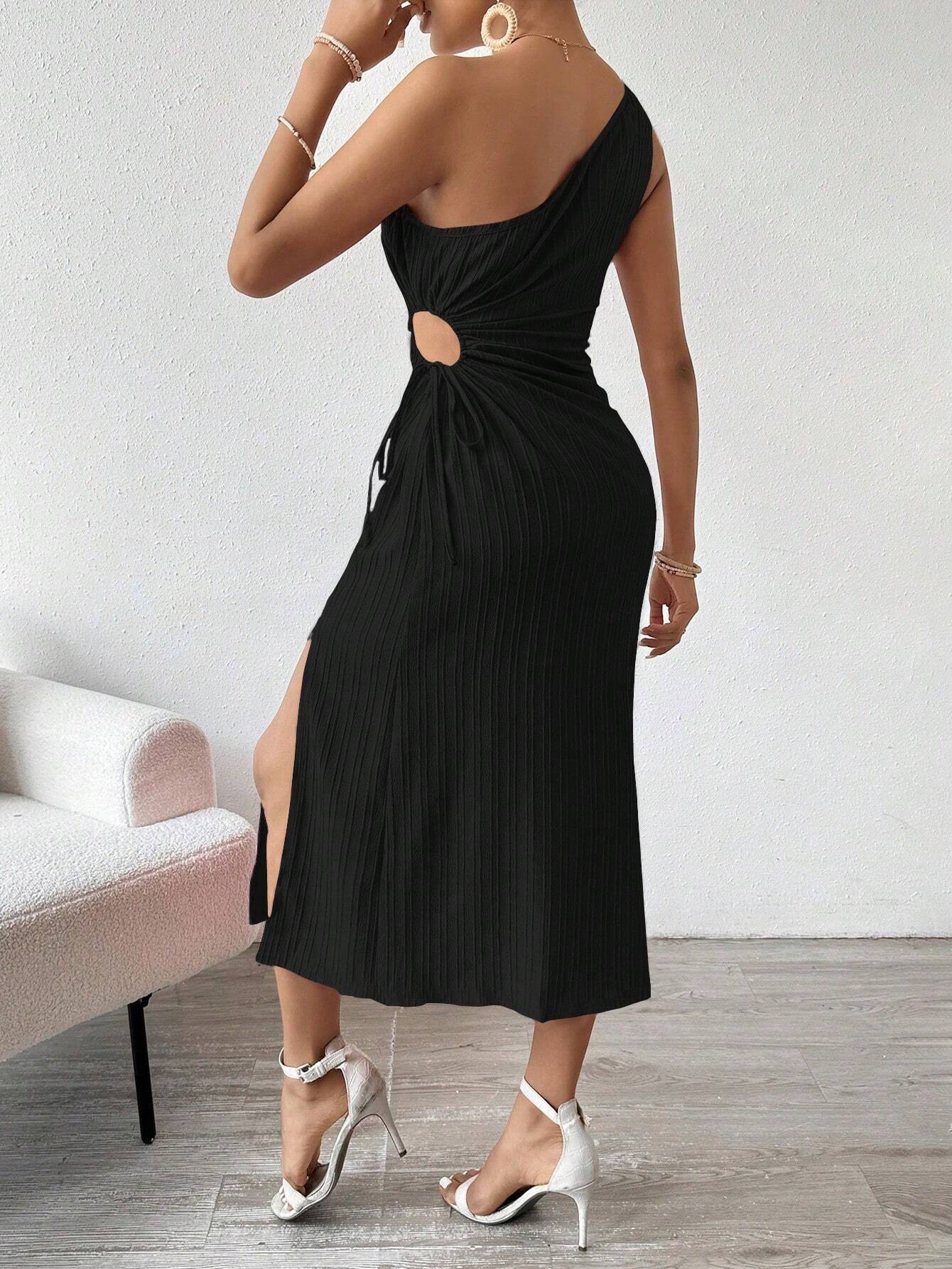 Vente En Gros Femmes Décontractée Élégant Vêtement De Rue Couleur Unie Vacances Voyage Du Quotidien Collier Incliné Sans Manches Robe Fourreau display picture 2