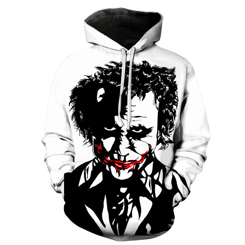 2023 New Heathrow clown hoodie Marvel 3d digital printing sweater men's white coat 2023 New Heathrow clown hoodie Marvel 3d digital printing sweater men's white coat