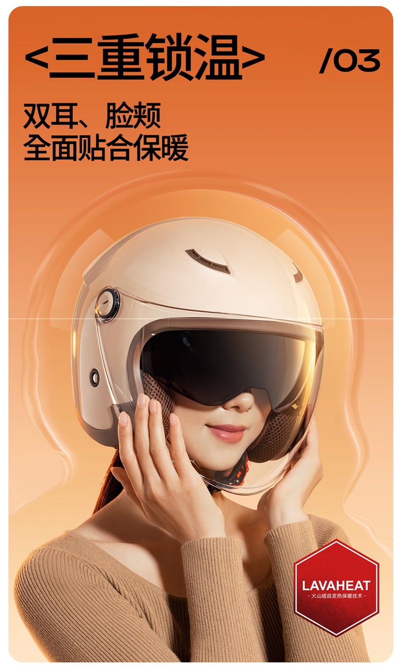Electric Motorcycle Helmet for Men and Women Winter Warm