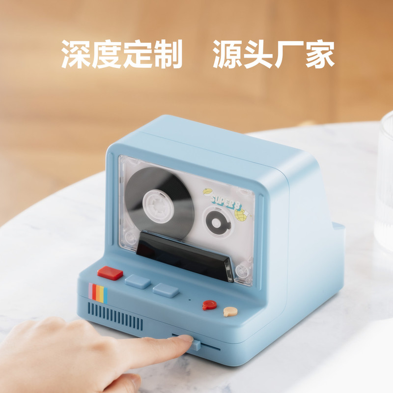 Retro tape bluetooth speaker factory small sound atmosphere light rhythm outdoor aromatherapy warehouse gift logo customized