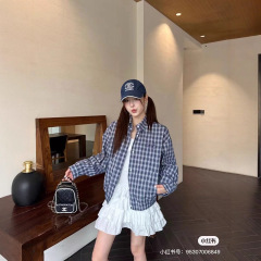 Miumiu缪缪•25ss早秋新款专柜同步高奢格子外套