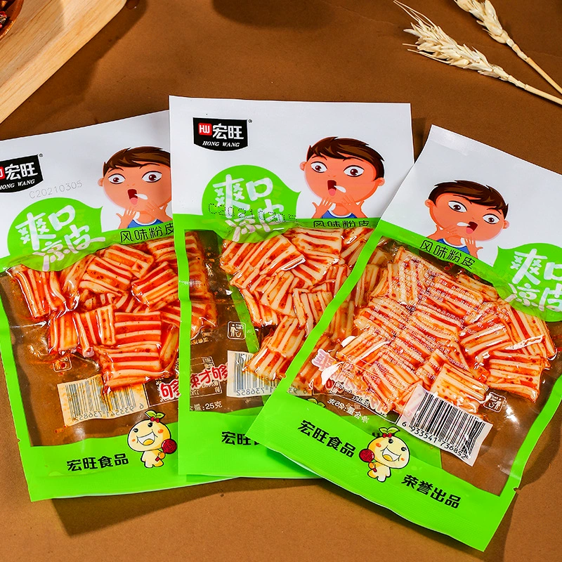 Hongwang холодная кожа пряные полоски пряные сушеные тофу оптом повседневные сушеные закуски тофу детство ностальгическая Классическая Кожа фасоли пряные ломтики