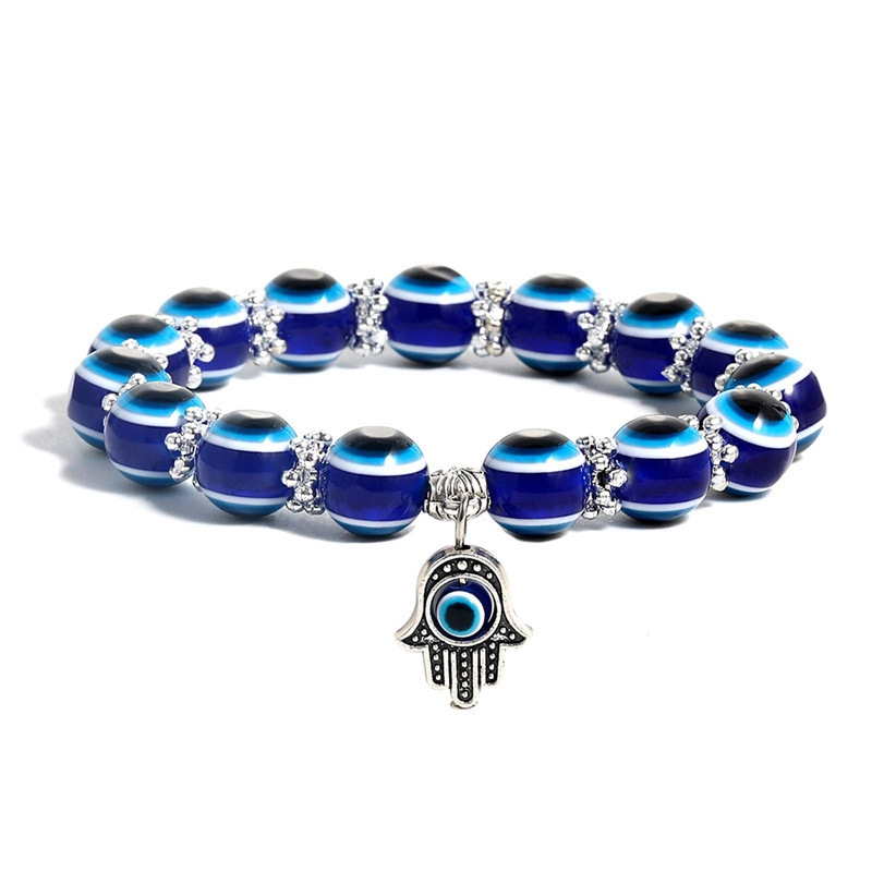 15g Weight Bracelets Classification 1 Piece Quantity Holiday, Daily Occasion Beaded Material Devil's Eye Pattern Unisex Gender Knitting Design Casual Style Casual Devil's Eye Beaded Knitting Unisex Bracelets 8